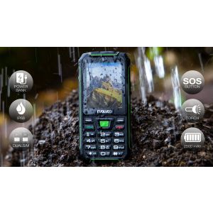 EVOLVEO StrongPhone W4, vodotesný odolný Dual SIM telefón, čierno-zelená SGP-W4-BG