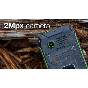 EVOLVEO StrongPhone W4, vodotesný odolný Dual SIM telefón, čierno-zelená SGP-W4-BG
