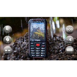 EVOLVEO StrongPhone W4, vodotesný odolný Dual SIM telefón, čierno-červená SGP-W4-BR