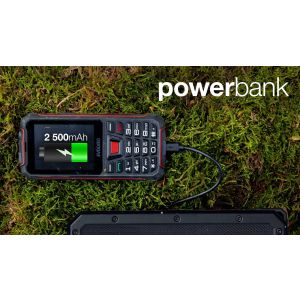 EVOLVEO StrongPhone W4, vodotesný odolný Dual SIM telefón, čierno-červená SGP-W4-BR