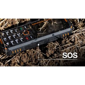 EVOLVEO StrongPhone X5, vodotesný odolný Dual SIM telefón, čierno-oranžová SGP-X5-B