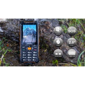 EVOLVEO StrongPhone Z6, vodotesný odolný Dual SIM telefón, čierno-oranžová SGP-Z6-BO