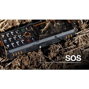 EVOLVEO StrongPhone X5, vodotesný odolný Dual SIM telefón, čierno-šedá SGP-X5-GY