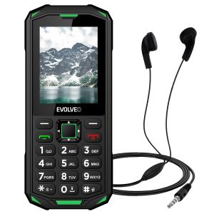 EVOLVEO StrongPhone X5, vodotesný odolný Dual SIM telefón, čierno-zelená SGP-X5-GR
