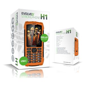 EVOLVEO StrongPhone H1, vodotesný odolný Dual SIM telefón, oranžová SGP-H1-OR