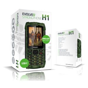 EVOLVEO StrongPhone H1, vodotesný odolný Dual SIM telefón, lovecká kamufláž SGP-H1-HNT