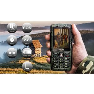 EVOLVEO StrongPhone H1, vodotesný odolný Dual SIM telefón, lovecká kamufláž SGP-H1-HNT