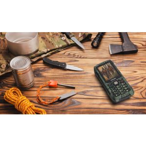 EVOLVEO StrongPhone H1, vodotesný odolný Dual SIM telefón, lovecká kamufláž SGP-H1-HNT