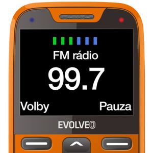 EVOLVEO EasyPhone XR, mobilný telefón pre seniorov s nabíjacím stojanom, oranžový EP-601-XR-OR