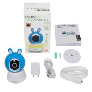 EVOLVEO Baby Monitor LUX- Chytrá 360 ° videoopatrovateľka s nočným videním, detekciou plače a pohybu, modrá CAM-LUX-B