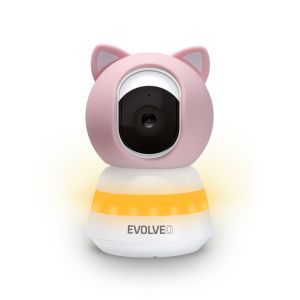 EVOLVEO Baby Monitor LUX- Múdra 360 ° videoopatrovateľka s nočným videním, detekciou plače a pohybu, ružová CAM-LUX-P