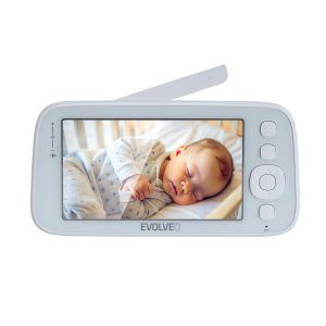 EVOLVEO Baby Monitor N5 - Set videoopatrovateľky s 360 ° dohľadom, obojsmernou komunikáciou a uspávankami, CAM-5-B