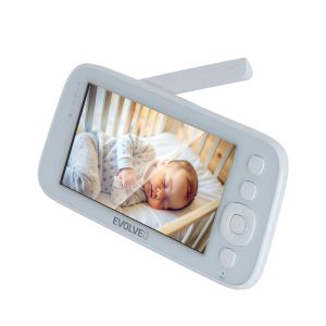 EVOLVEO Baby Monitor N5 - Set videoopatrovateľky s 360 ° dohľadom, obojsmernou komunikáciou a uspávankami, CAM-5-B