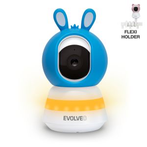 EVOLVEO Baby Monitor N5 - Set videoopatrovateľky s 360 ° dohľadom, obojsmernou komunikáciou a uspávankami, CAM-5-B
