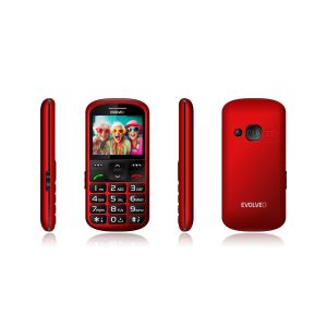 EVOLVEO EasyPhone XS, mobilný telefón pre seniorov, červený EP-570-XS-RD