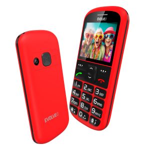 EVOLVEO EasyPhone XS, mobilný telefón pre seniorov, červený EP-570-XS-RD