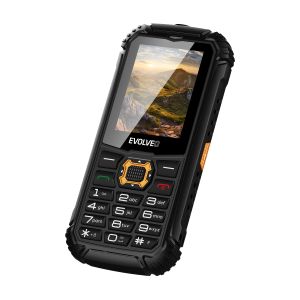 EVOLVEO StrongPhone Q1, vodotesný odolný Dual SIM telefón, čierno-oranžový SGP-Q1-BO