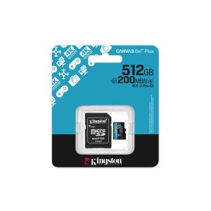 Kingston Canvas Go Plus A2/Micro SDXC/512GB/UHS-I U3/Class 10/+ Adaptér SDCG4/512GB