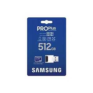 Samsung/micro SDXC/512GB/USB 3.0/USB-A/Class 10/+ Adaptér/Modrá MB-MD512SB/WW