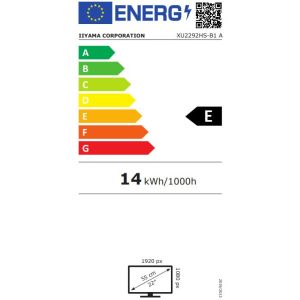 22" iiyama XU2292HS-B1: IPS, FullHD @ 75Hz, 250cd/m2, 4ms, VGA, HDMI, DP, čierny XU2292HS-B1