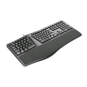 Klávesnica C-TECH KB-113E USB, ERGO, čierna, CZ/ SK KB-113E