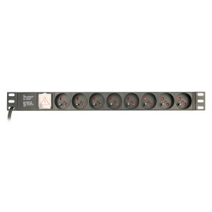 Gembird PDU 8 zásuviek, C14, 1U, 10 A, 3m EG-PDU-014-FC14