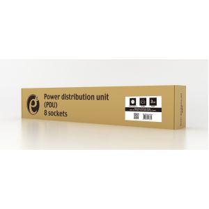 Gembird PDU 8 zásuviek, C14, 1U, 10 A, 3m EG-PDU-014-FC14