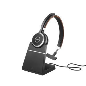 Jabra Evolve 65 SE/Mono/BT/Bezdrať/MS/Stand/Čierna-červená 6593-833-399