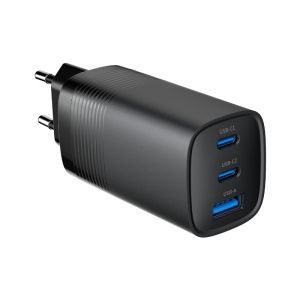 GEMBIRD PD nabíjačka 1xUSB-A 2xUSB-C 65W čierna TA-UC-PDQC65-01-BK