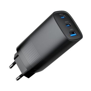 GEMBIRD PD nabíjačka 1xUSB-A 2xUSB-C 65W čierna TA-UC-PDQC65-01-BK
