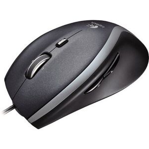 Logitech M500s/Kancelárska/Optická/Pre pravákov/4 000 DPI/Drôtová USB/Čierna-strieborná 910-005784