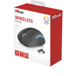 TRUST Yvi FX/Cestovná/Optická/1 600 DPI/Bezdrôtová USB/Čierna 22333