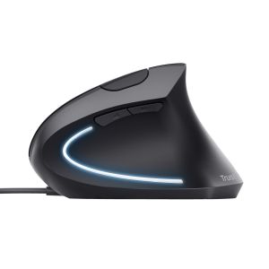 TRUST Verto/Vertikálna/Optická/Pre pravákov/1 600 DPI/Drôtová USB/Čierna 22885