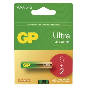 GP Alkalická batéria ULTRA AAA (LR03) - 8ks 1013128100