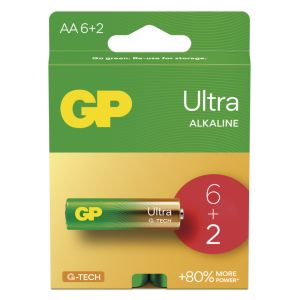 GP Alkalická batéria ULTRA AA (LR6) - 8ks 1013228100