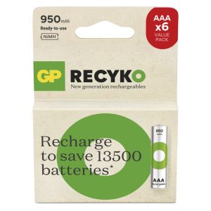 GP Nabíjací bat.ReCyko 950 AAA (HR03)-6ks 1032126090