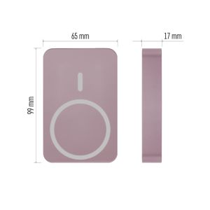 EMOS POWERBANKA WI1046, bezdrôtové nabíjanie 20W, 10.000mAh, LOSOSOVÁ, 1xUSB-C 1613055102