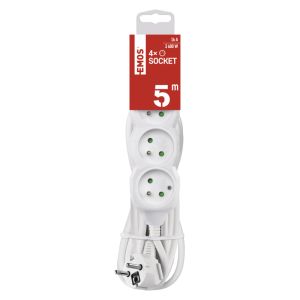 EMOS predlžovací prívod 4z/5m 1,5mm 1902040505