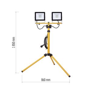 LED REFLEKTOR HOBBY SLIM 2× 30W 4800LM + TROJNOŽKA 1531223120