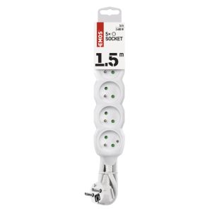EMOS Predlžovací prívod 5z/1,5m, 1,0mm 1902050150