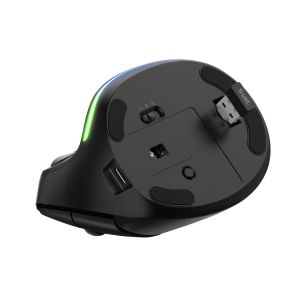 TRUST Bayo/Vertikálna/Optická/Pre pravákov/2 400 DPI/Bezdrôtová USB/Čierna 24731