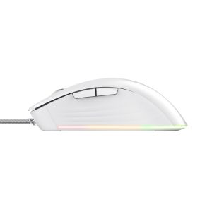 Trust GXT924W YBAR+/Herná/Optická/Pre pravákov/25 600 DPI/Drôtová USB/Biela 24891