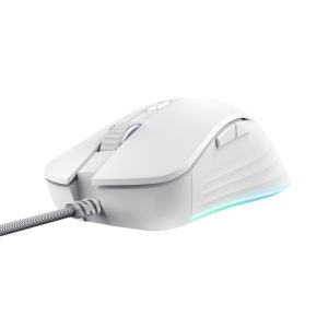 Trust GXT924W YBAR+/Herná/Optická/Pre pravákov/25 600 DPI/Drôtová USB/Biela 24891