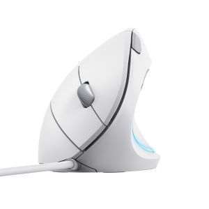 Trust Verto/Vertikálna/Optická/Pre pravákov/1 600 DPI/Drôtová USB/Biela 25133