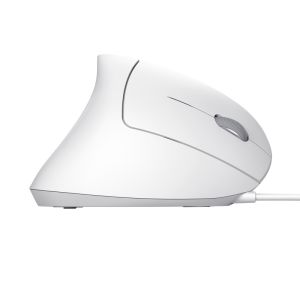 Trust Verto/Vertikálna/Optická/Pre pravákov/1 600 DPI/Drôtová USB/Biela 25133