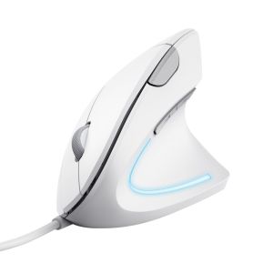 Trust Verto/Vertikálna/Optická/Pre pravákov/1 600 DPI/Drôtová USB/Biela 25133