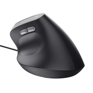 Trust Bayo II/Vertikálna/Optická/Pre pravákov/2 400 DPI/Drôtová USB/Čierna 25144