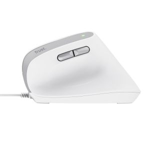 Trust Bayo II/Vertikálna/Optická/Pre pravákov/2 400 DPI/Drôtová USB/Biela 25397