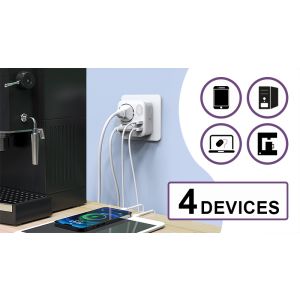 Sieťový adaptér Viking AC22, rozbočovač, 4 výstupy VAC22