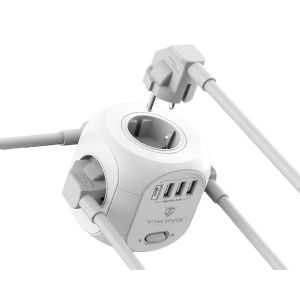 Sieťový adaptér Viking AC Cube, rozbočovač, 8 výstupov VACCUBE